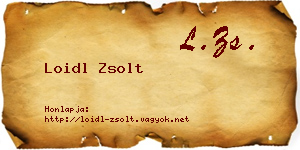 Loidl Zsolt névjegykártya